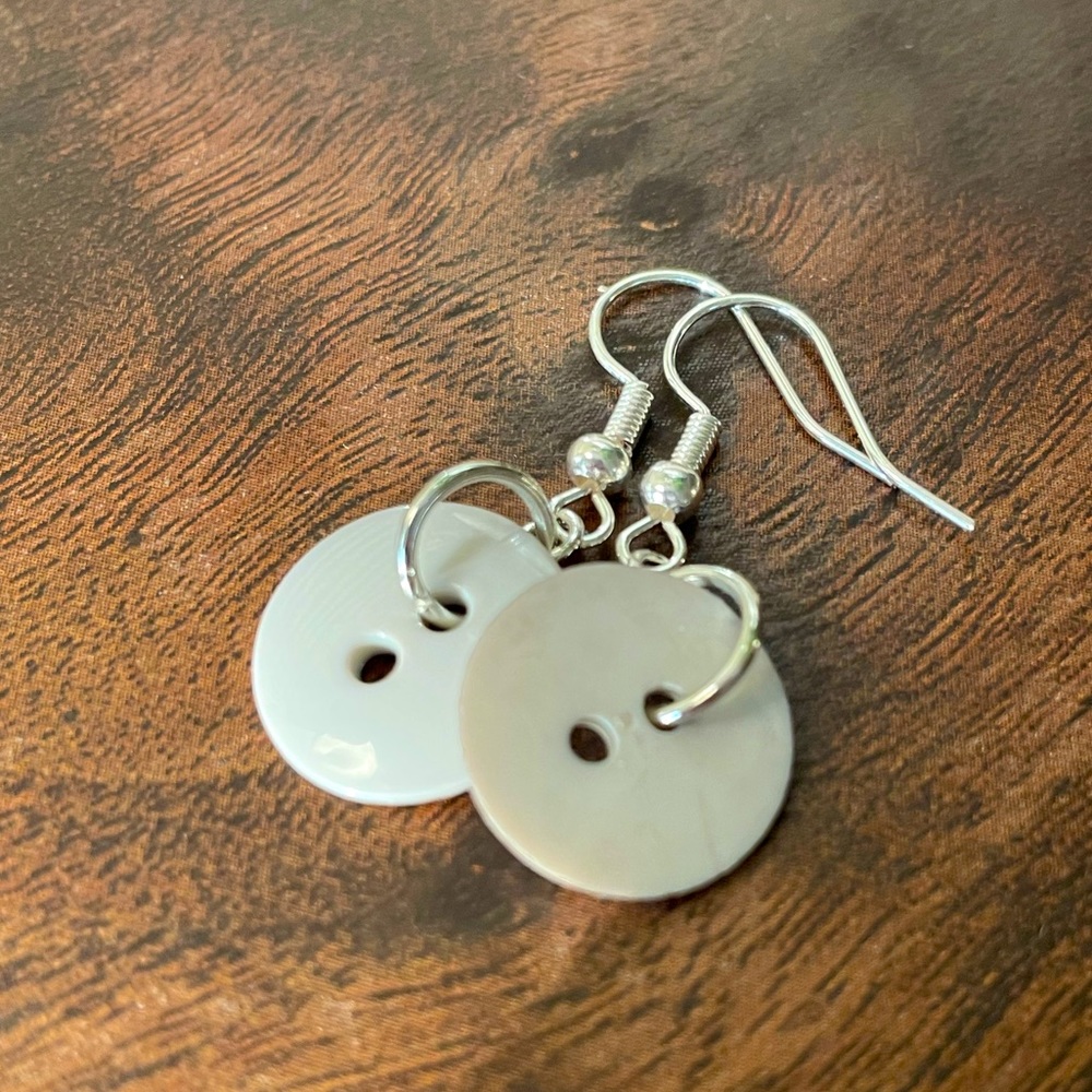Handmade Button Earrings